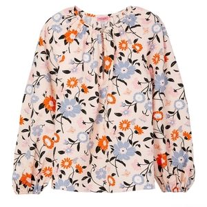 Kate Spade Garden Floral Seersucker Top Size Large